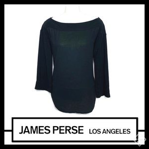 EUC JAMES PERSE Boatneck Crepe Viscose Top Sz 2